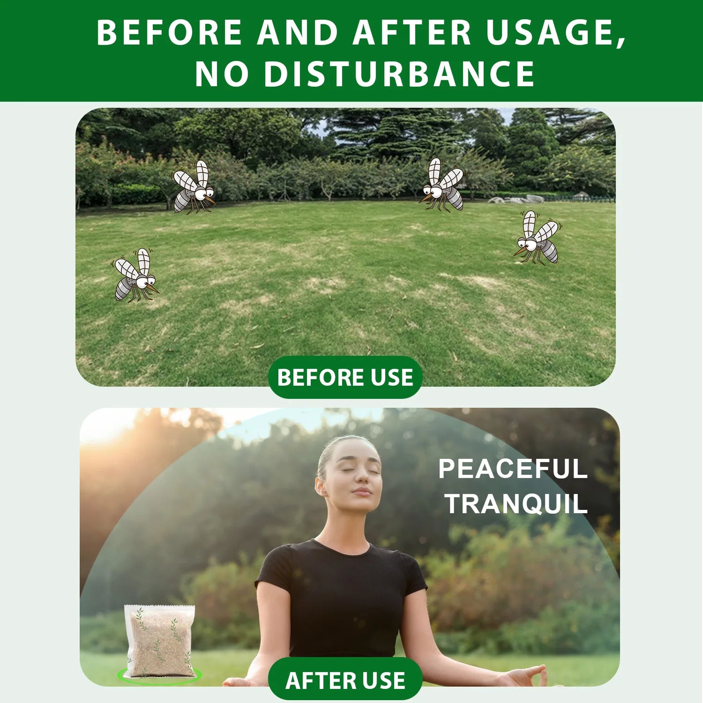 Plant Based Mosquito Repellent Sachets Outdoor Use 20 Pack