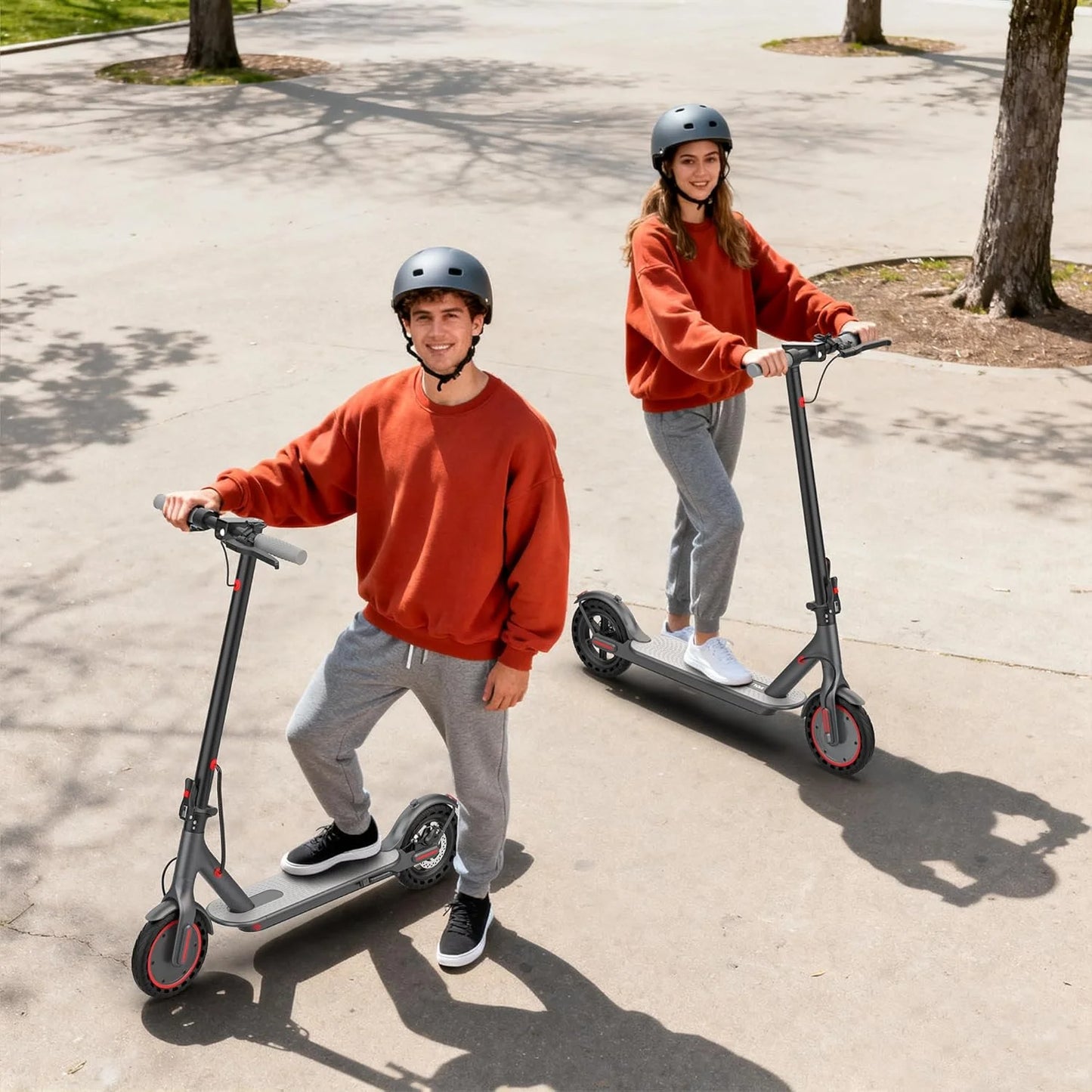8.5inch Solid Tire Electric Scooter 10.5Ah 19mph Max Speed Smart APP Control 21miles Max Range Foldable E-Scooter for Adult