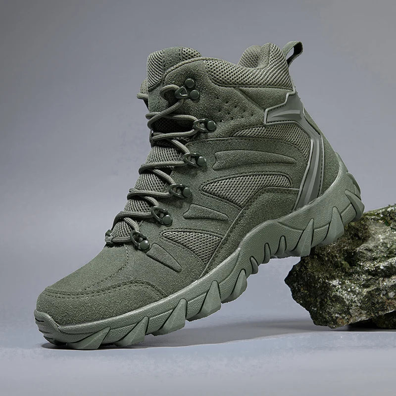 Men's casual tactical boots lightweight side zipper motorcycle boots outdoor fashion boots