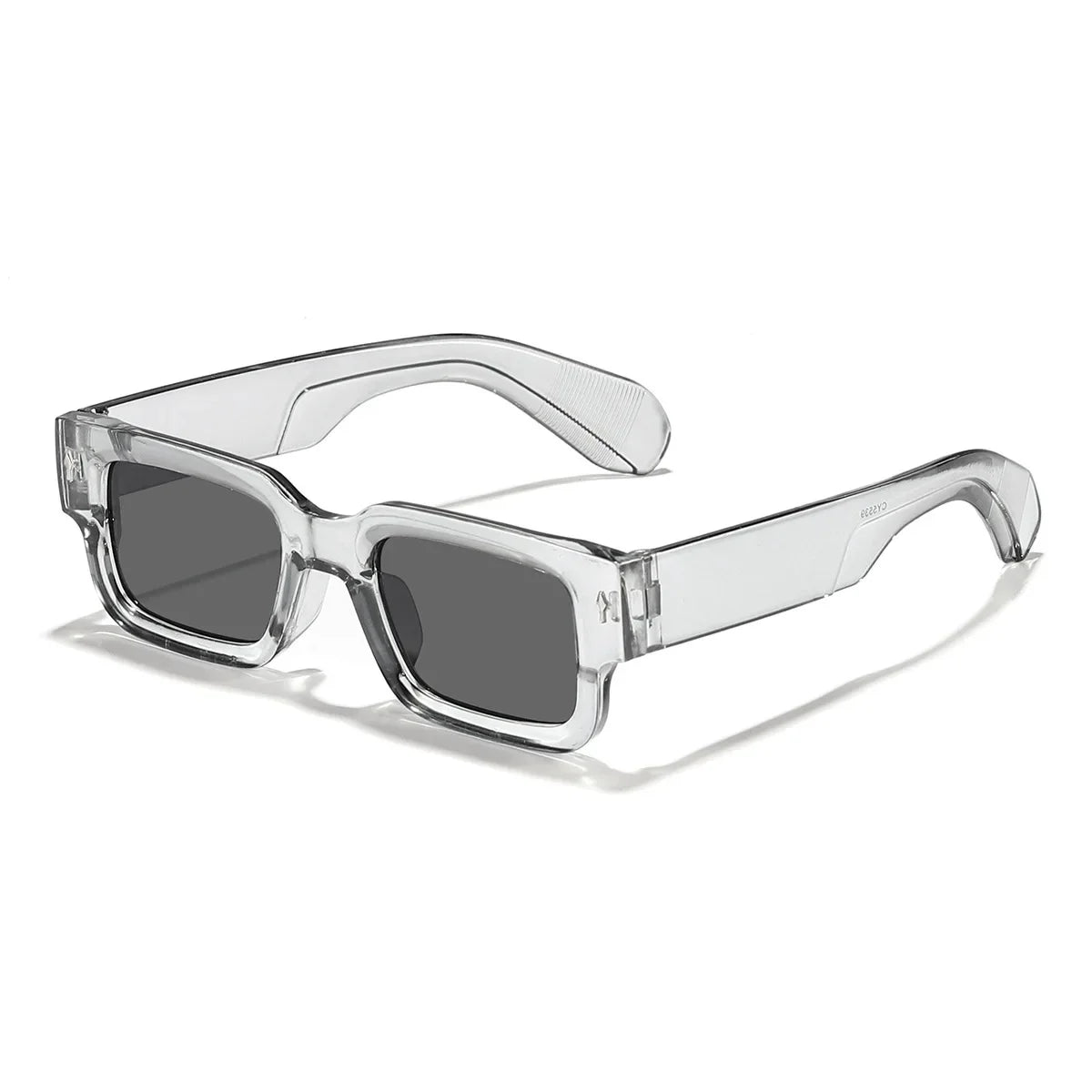 1Pc/2Pcs Men's Fashion Square Frame Black & Gray Combination Glasses Simple Casual Decorative Glasses for Beach Parties, Driving