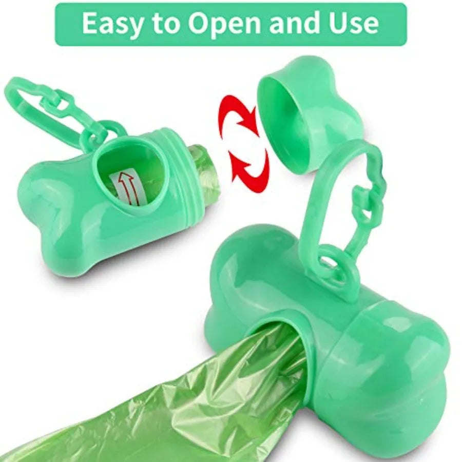10 Pack Bone Shaped Poop Bag Dispenser Pet Waste Disposal Bag Dispenser