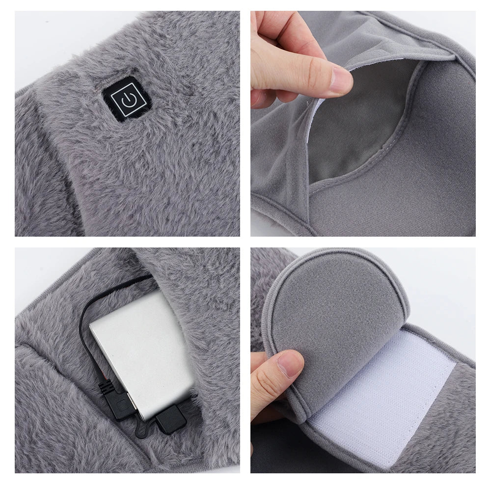 3 Levels Electric Graphene Heating Pad Cold-Proof Uterine Belt Cold-Proof Hand Waist Warming Pad USB Recharging Abdominal Warmer