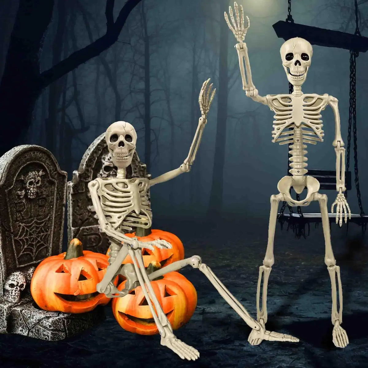 LFFLZ Halloween Skeleton Decoration With Posable Joints
