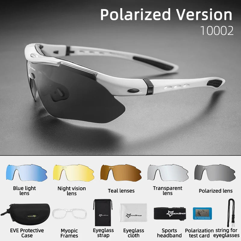 ROCKBROS Cycling Glasses Bike Bicycle Glasses MTB Road Cycling Glasses UV400 Sunglasses Myopia Frame MTB Mountain Bicycle Goggles