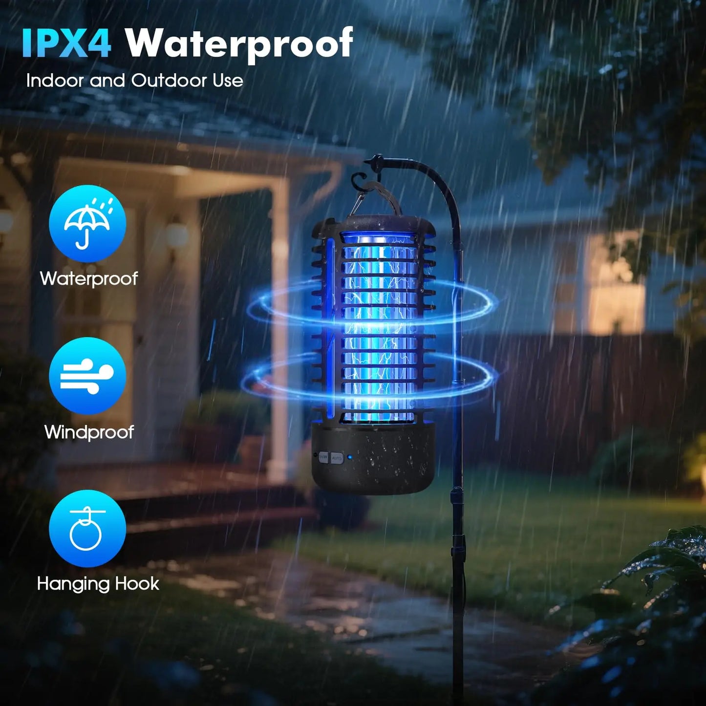Rechargeable Bug Zapper Portable Mosquito Killer For Indoor Outdoor Use