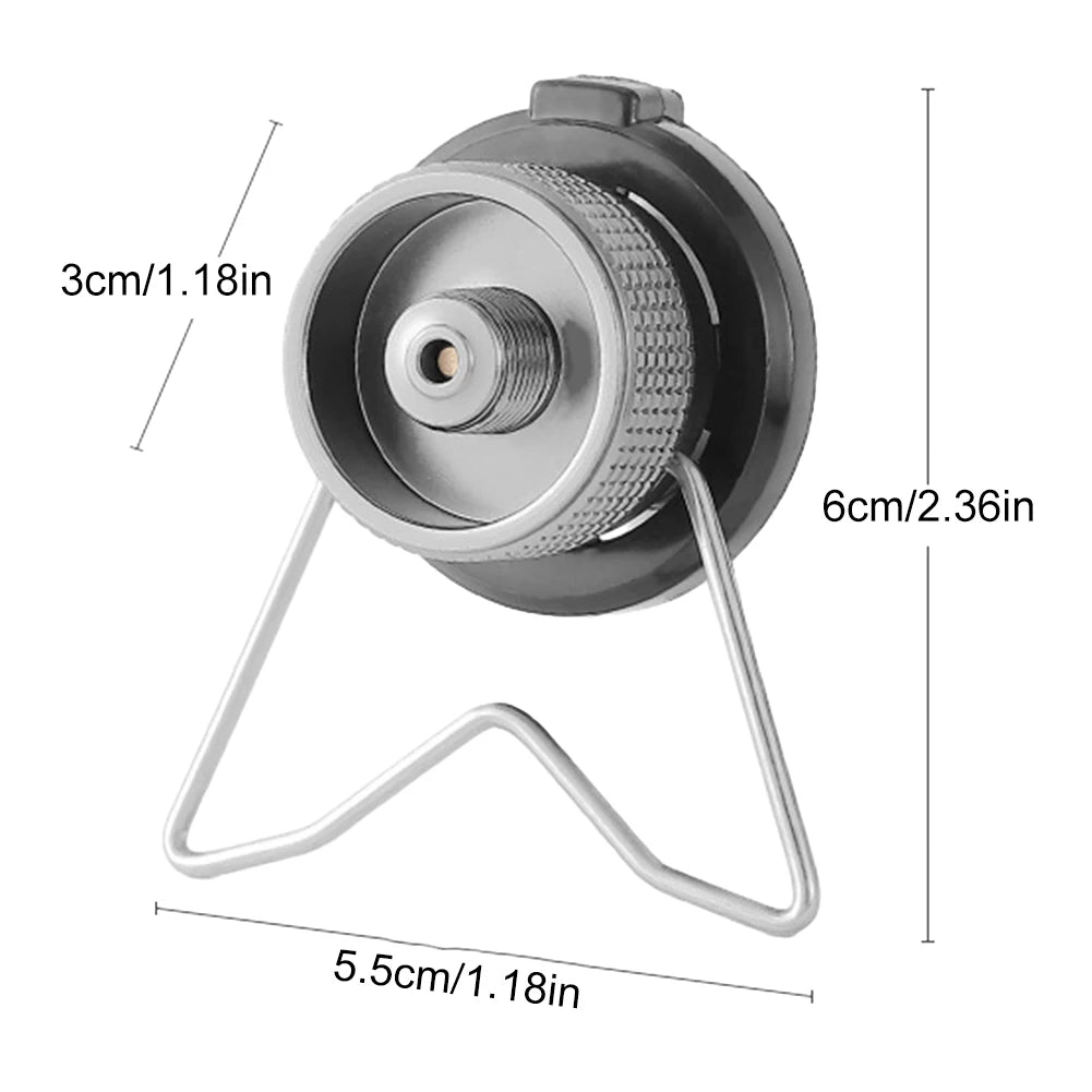Portable Gas Stove Adapter Aluminum Alloy Butane Gas Cooker Connector Lightweight Gas Tank Adapter Compact for Camping Picnic