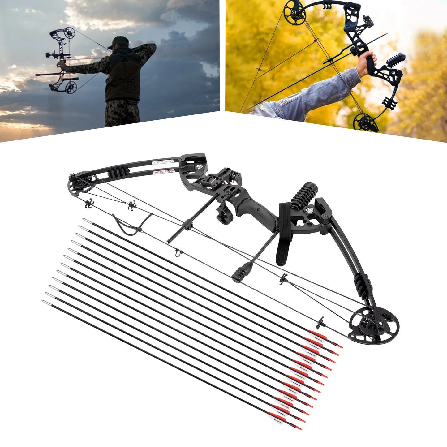 Compound Bow Archery Set Right Hand With Adjustable Draw Weight