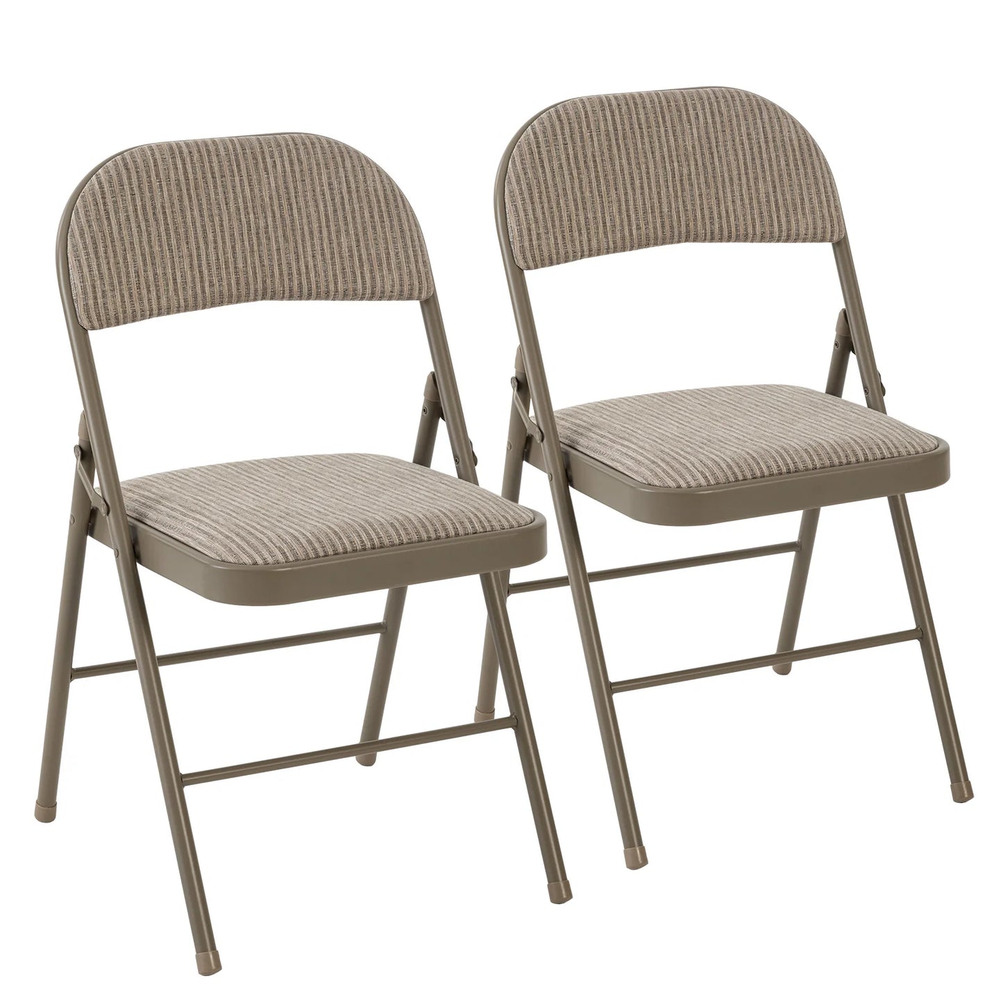 JHK 2 Pack Fabric Folding Office Chairs with Padded Cushion and Back Stackable Portable Chairs Set with Durable Steel Frame for Home Office