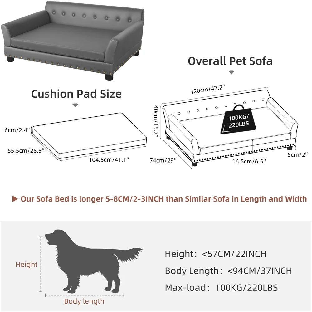 Borwart Heavy Duty Raised Pet Sofa For Dogs And Cats