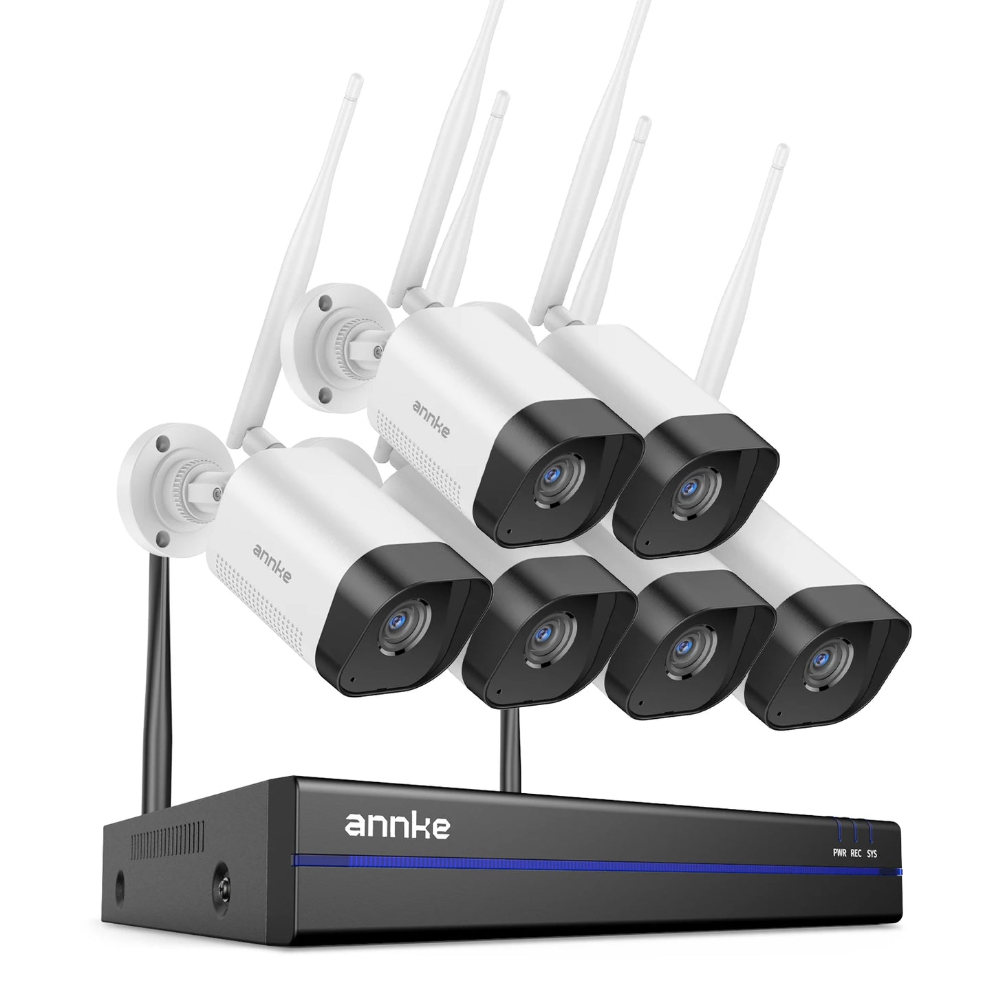 ANNKE Wireless Surveillance System With 5MP NVR And 3MP Cameras