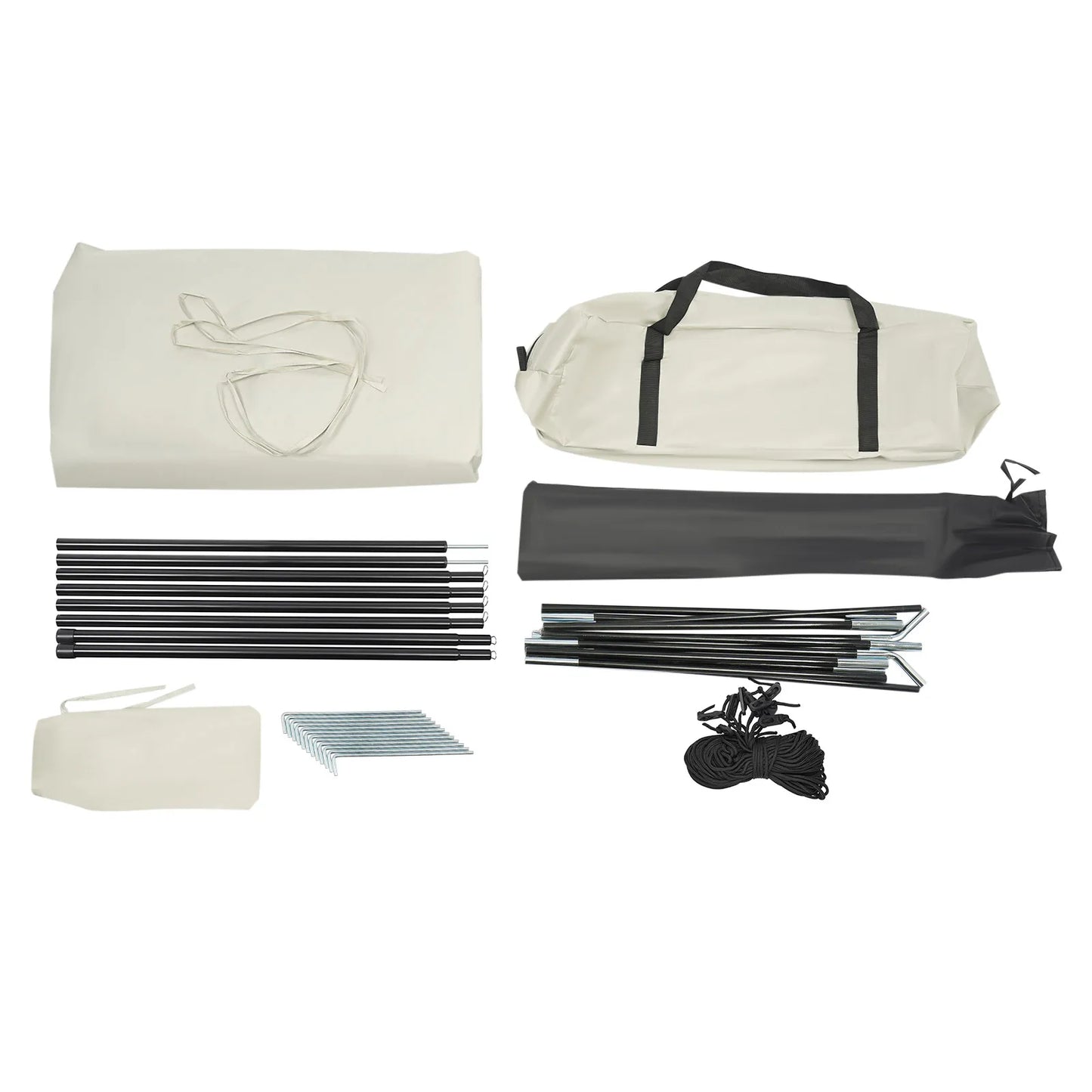 Outdoor Car Awning Tent Pu3000 Waterproof Camping 210T Silver-Coated Polyester UV40 Sunscreen 5-8 People Capacity
