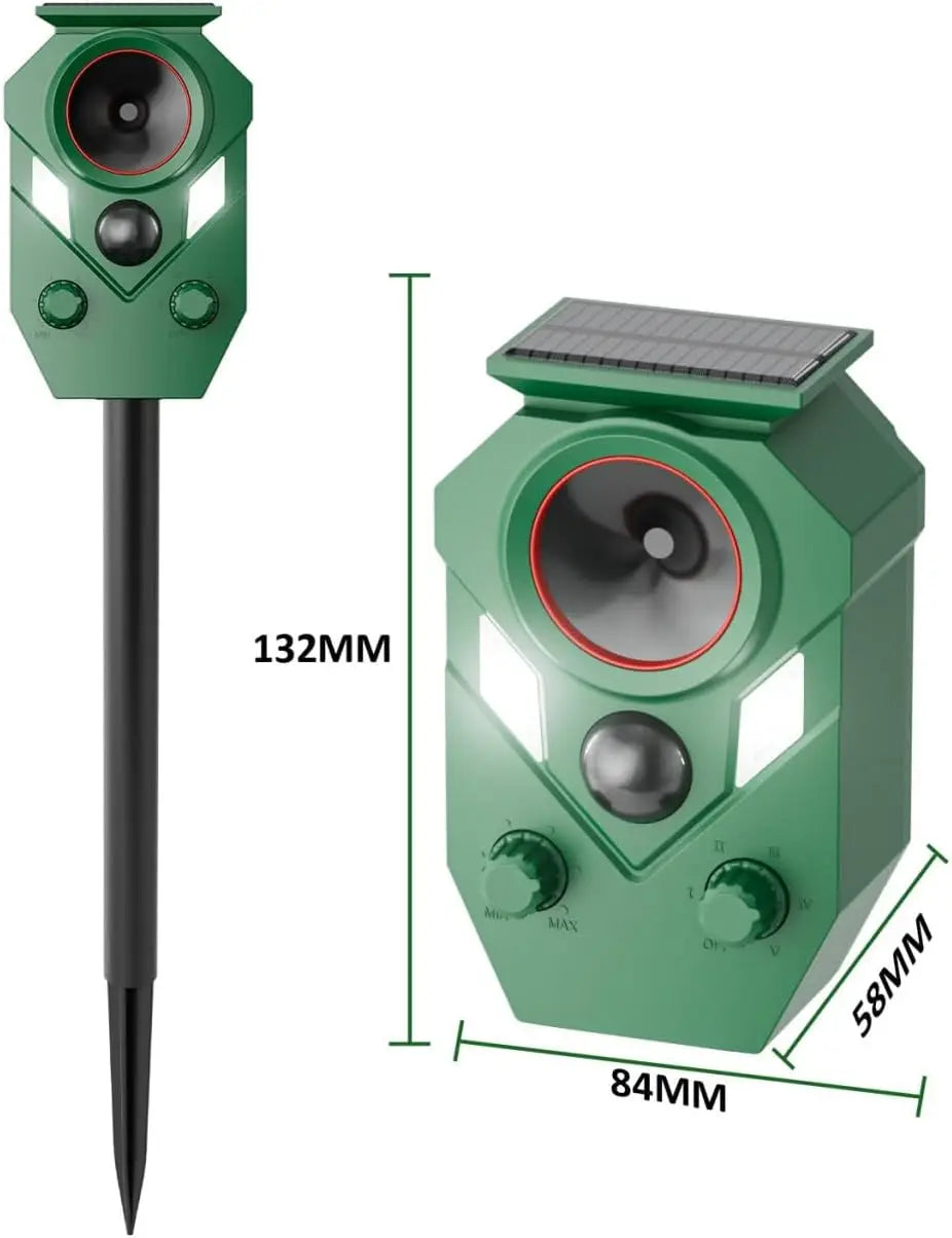 Solar Animal Repeller With Motion Sensor Flashing Lights
