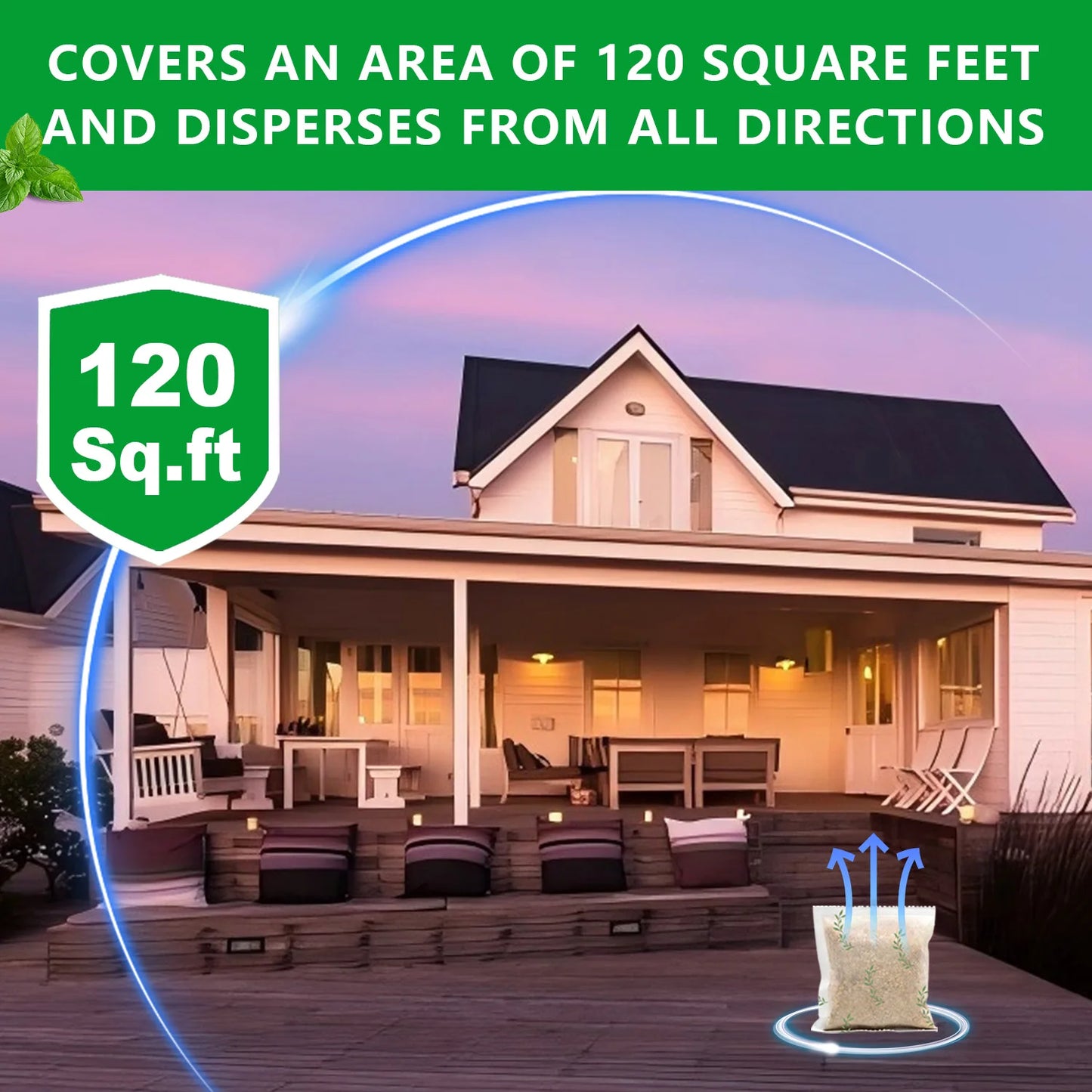 Natural Mosquito Repellent Sachets 10-Pack For Indoor Outdoor Use