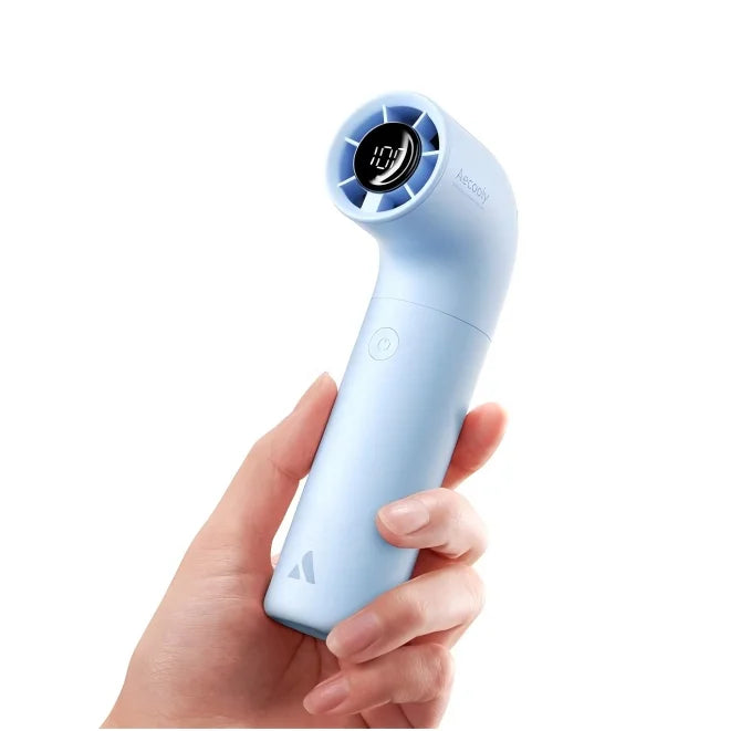 1 PC Random Color Portable Handheld Fan, Powerful Turbo Mini Fan, 19000 RPM High Speed Aero Ultra, 15H Max Cooling Time, 7 Speeds Aluminum Case, Pocket Rechargeable Personal Small Travel GIfts for Women-Green