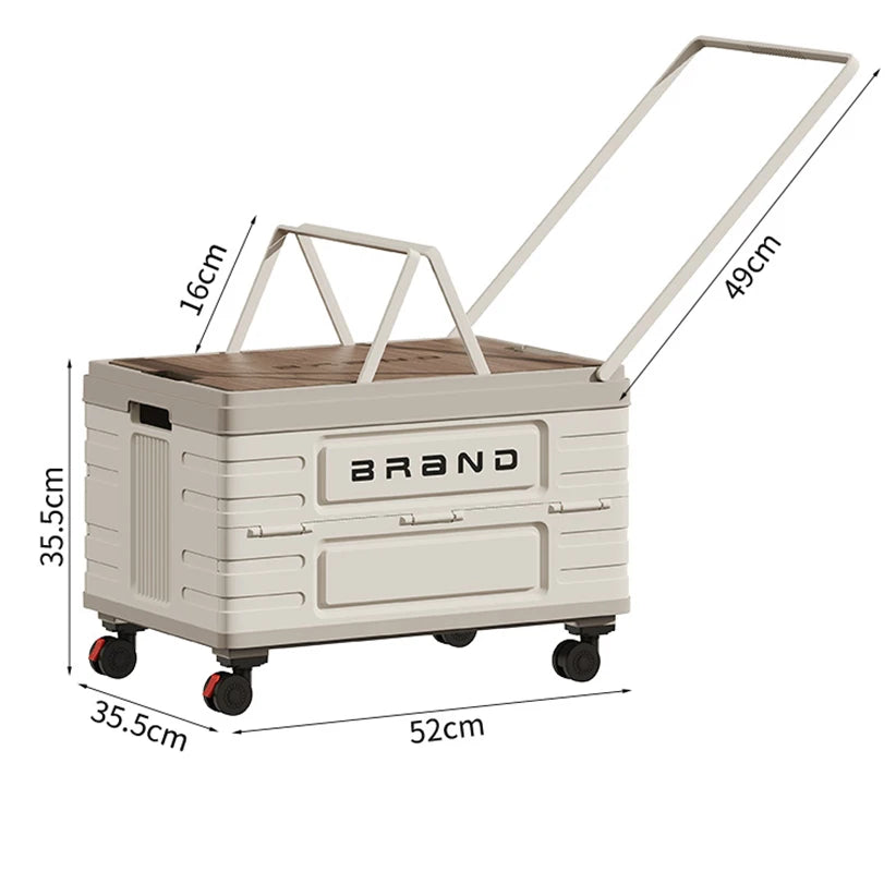 Universal 360 Degree Rotating Foldable Storage Cart Heavy Duty Organizer