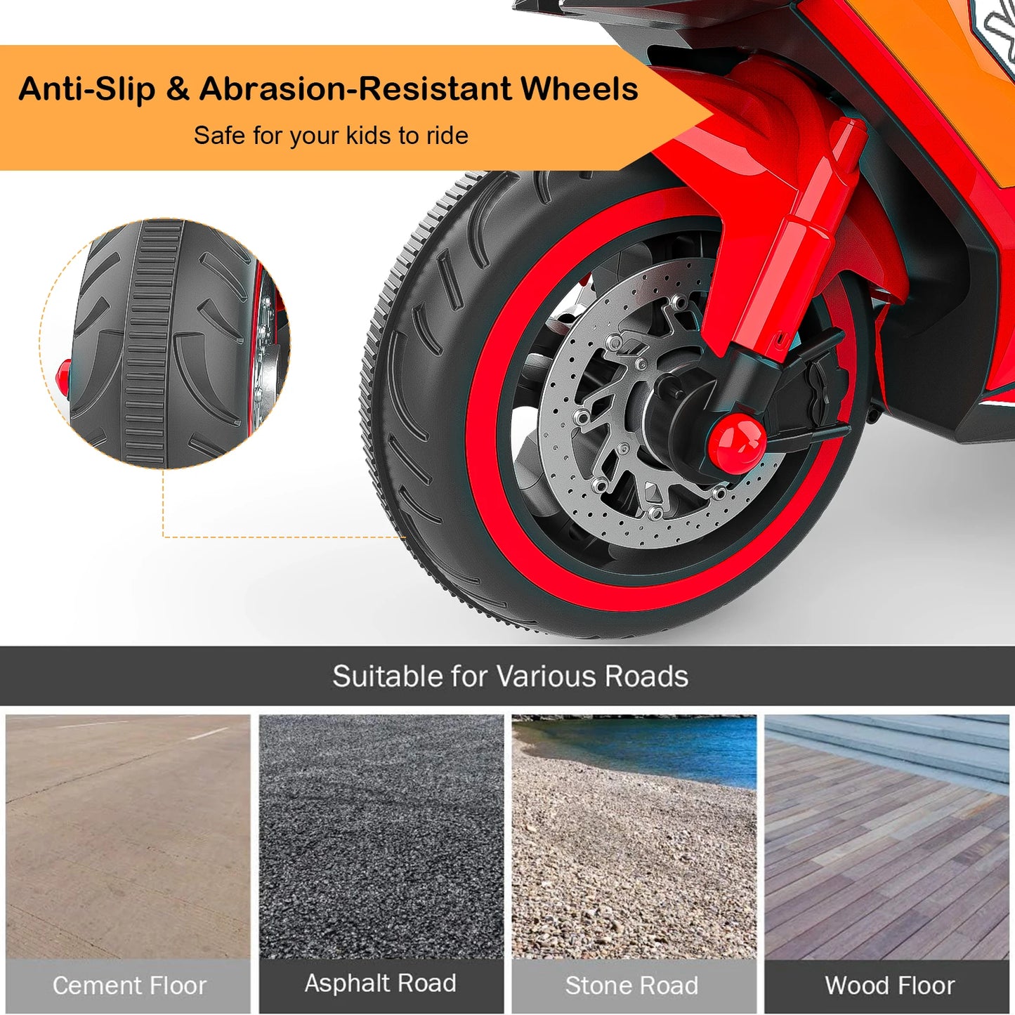 2 Wheel 12V Electric Mini Bike Motorcycle for Children, Kids Battery Powered Dirt Bike with Remote control, Bluetooth, MP3, Age 3+ Kids Ride On Motorcycle, PU Seat, Load Capacity Up to 110 lbs, Top Speed: 4 MPH