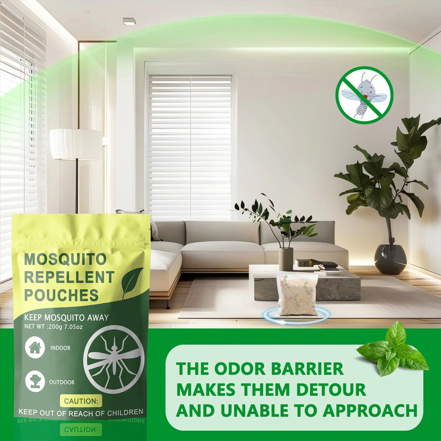 Natural Mosquito Repellent Sachets 10-Pack For Indoor Outdoor Use