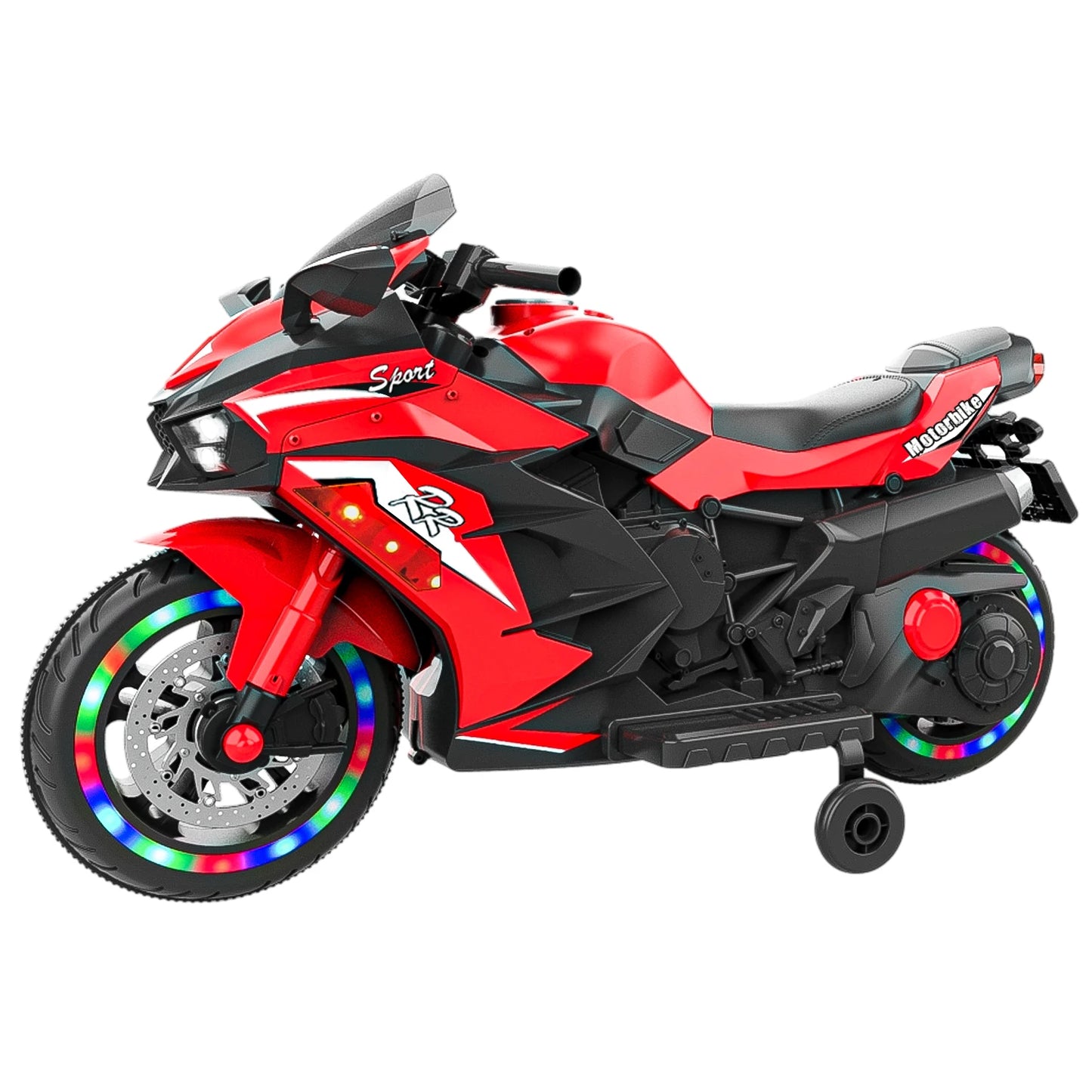 2 Wheel 12V Electric Mini Bike Motorcycle for Children, Kids Battery Powered Dirt Bike with Remote control, Bluetooth, MP3, Age 3+ Kids Ride On Motorcycle, PU Seat, Load Capacity Up to 110 lbs, Top Speed: 4 MPH
