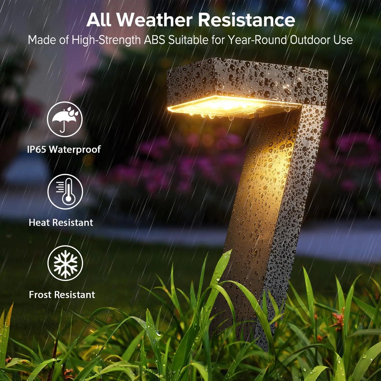 Upgraded Bright LED Solar Lights Outdoor Pathway Lights, IP65 Waterproof Solar Garden Lights for Yard Driveway Walkway Decor