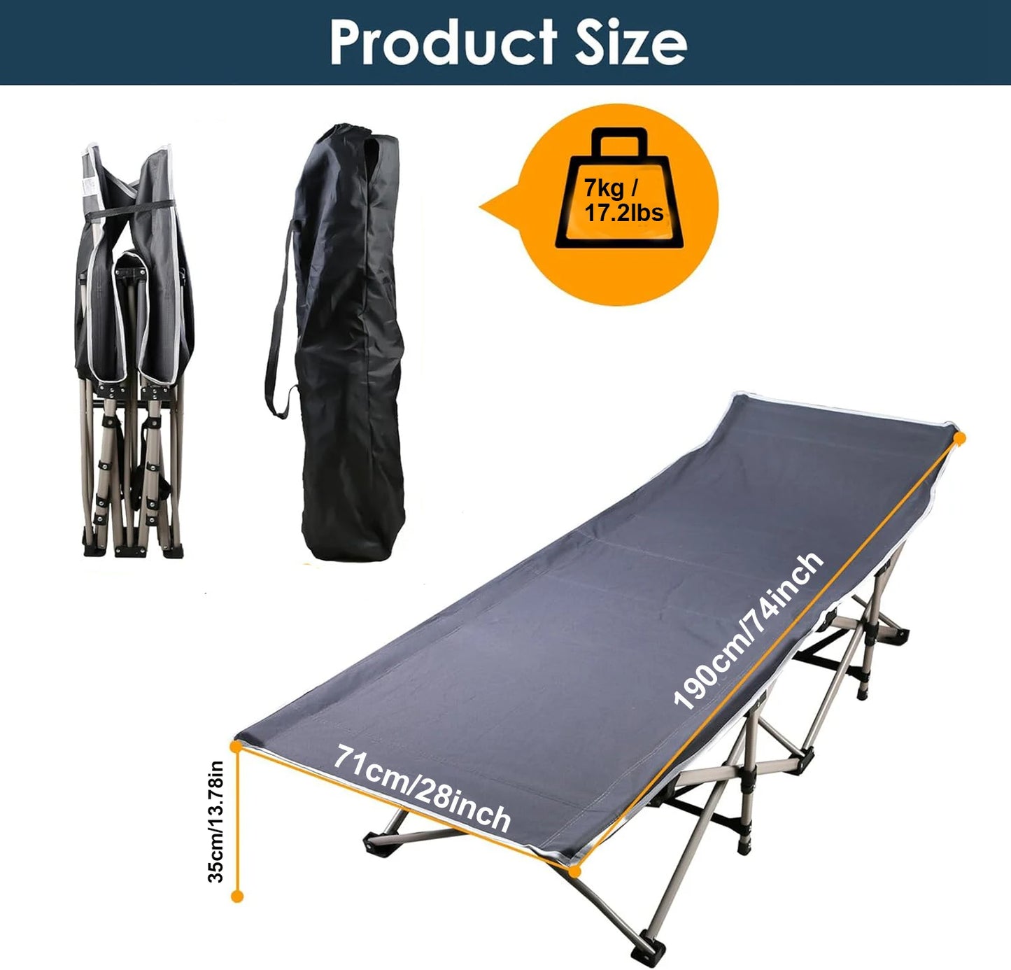 Foldable Portable Outdoor Bed Lounge Chair With Pearl Foam Mattress