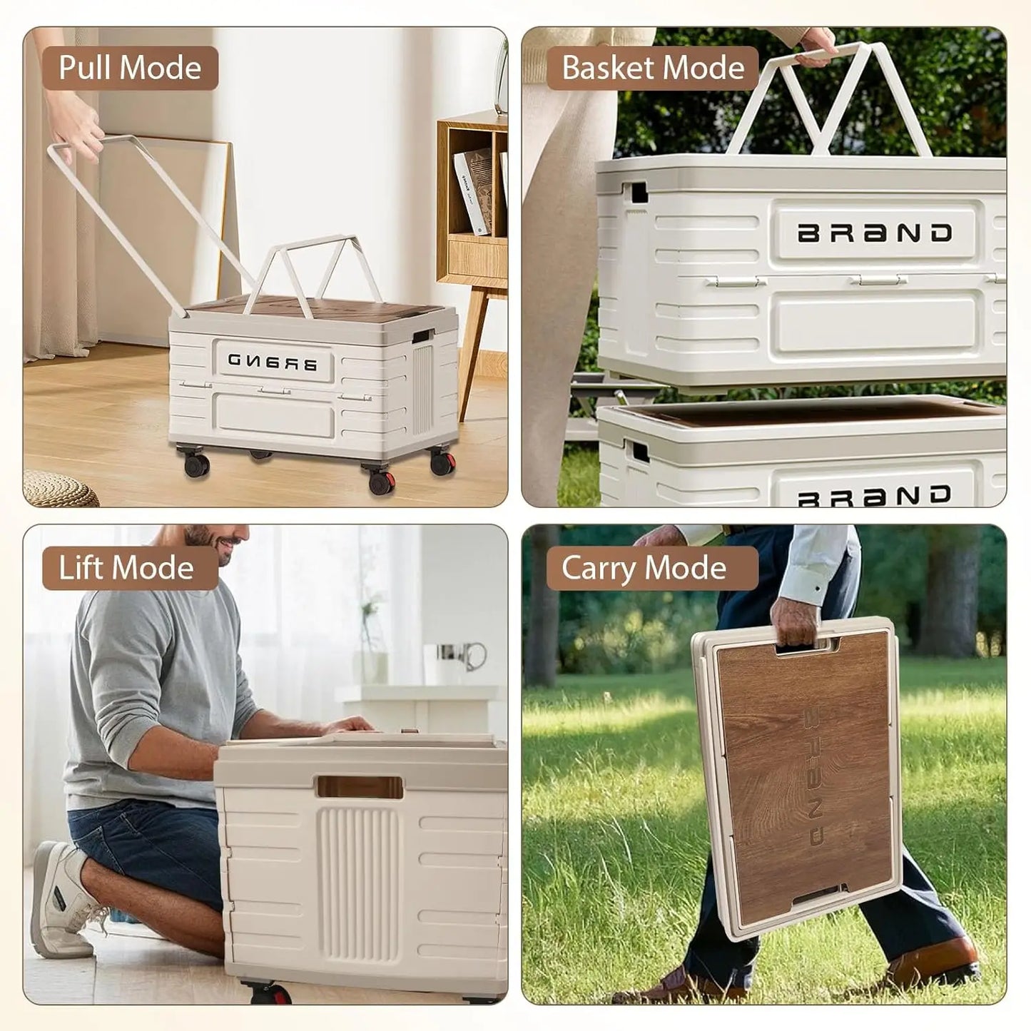 Universal 360 Degree Rotating Foldable Storage Cart Heavy Duty Organizer