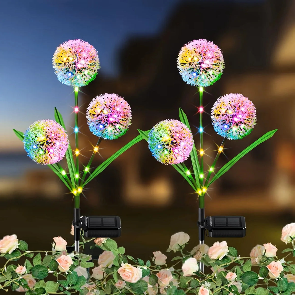 Solar LED Dandelion Ground Light For Outdoor Garden And Yard