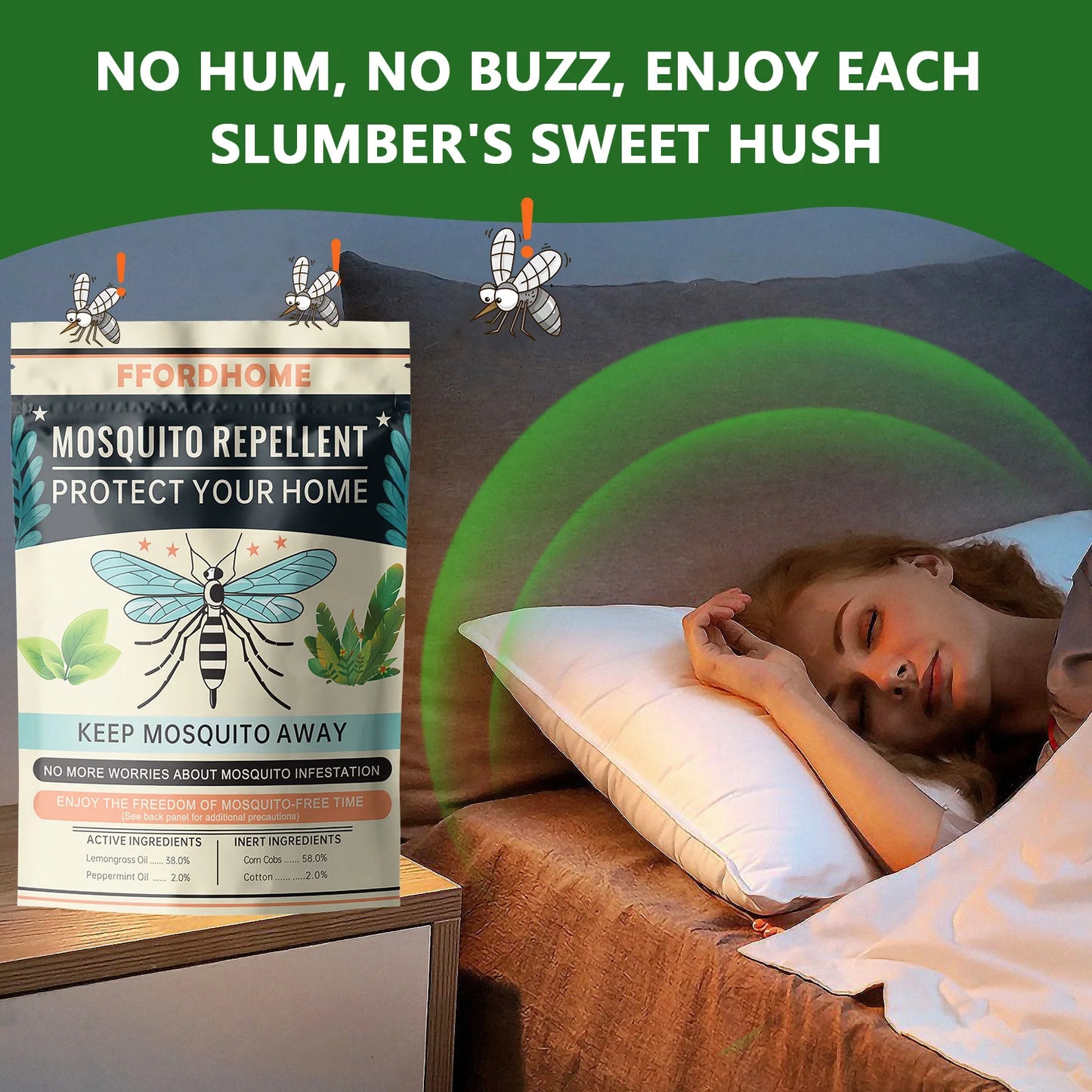 Plant Based Mosquito Repellent Sachets Outdoor Use 20 Pack