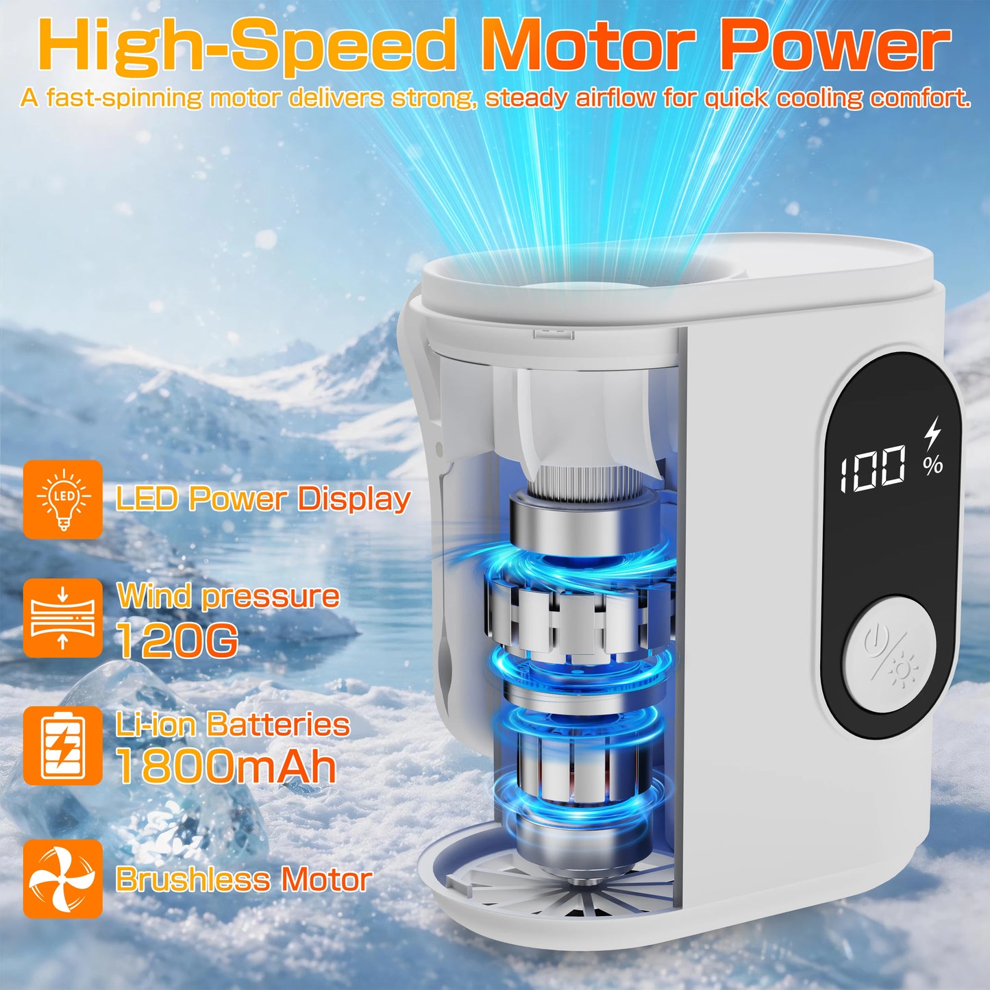 Turbo Fan Summer Hair Dryer Family Outdoors Portable Multipurpose Office Fan Wireless Air Circulators Rechargeable