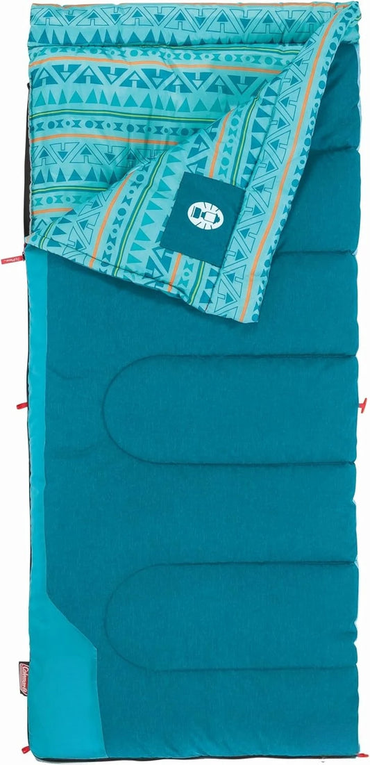 50℉ Glow In Dark Kids Youth Sleeping Bag Fit Kids Under 5ft Washable With Storage Sack For Sleepover Backyard Camping Trip