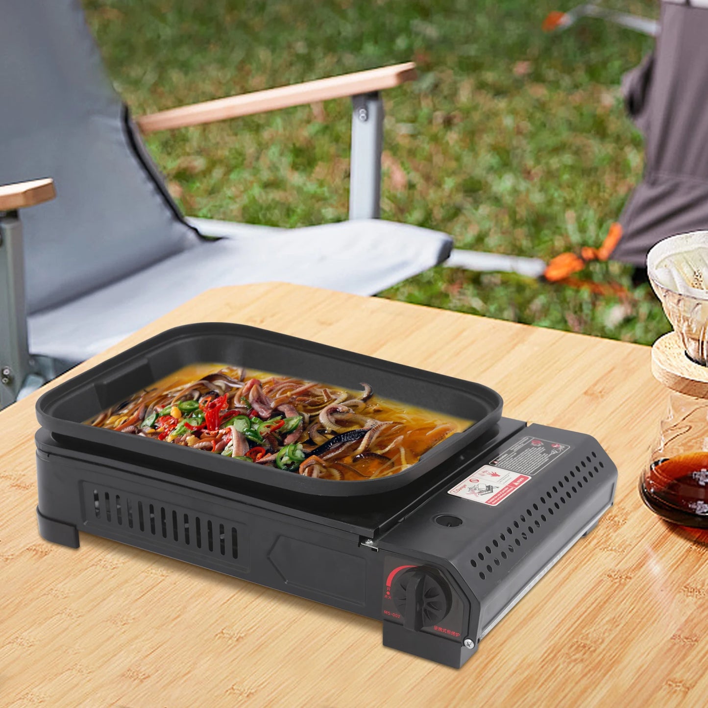 Portable Butane Gas Grill Stove For Outdoor Camping Cooking