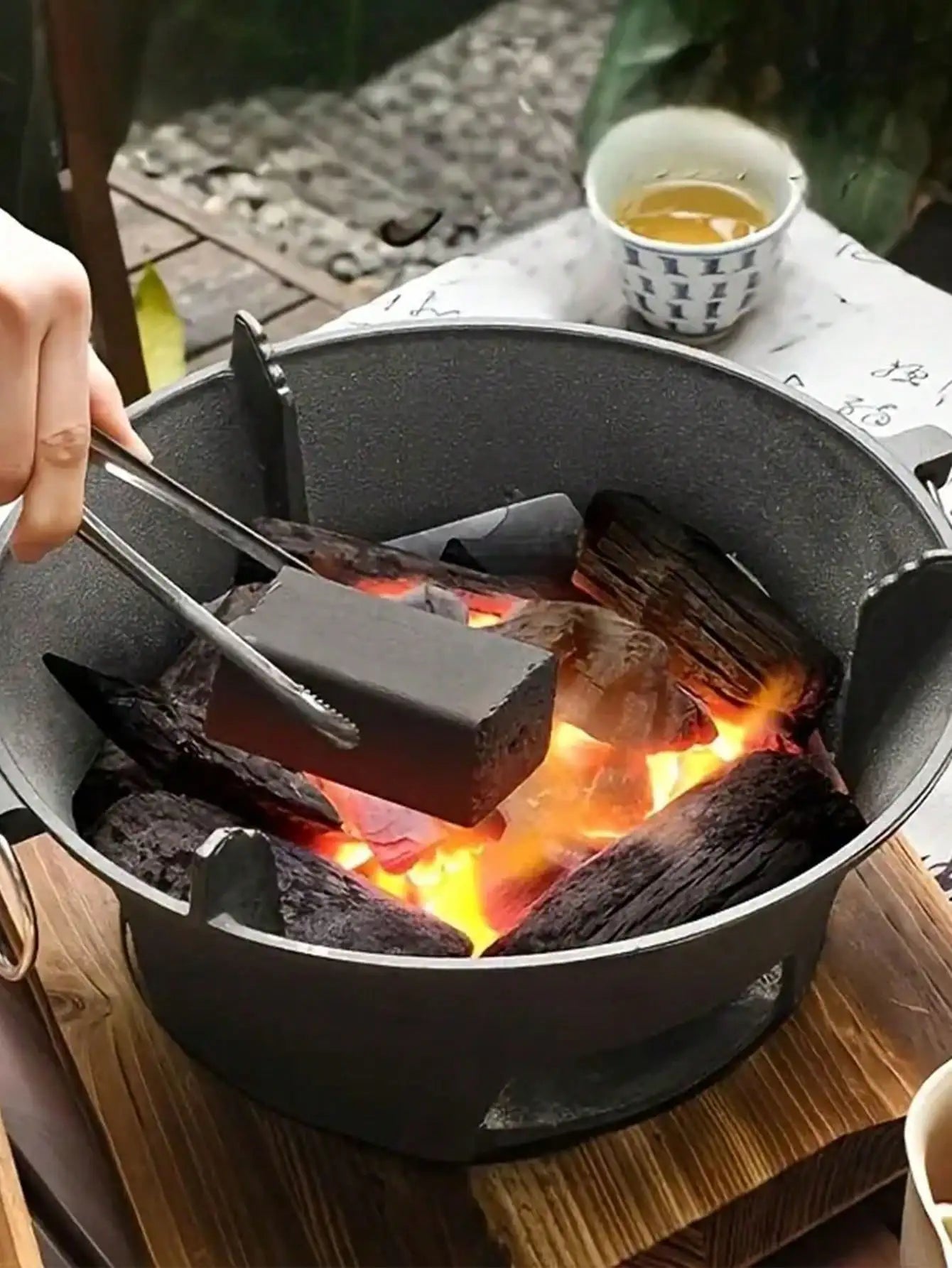 Smokeless Cast Iron Charcoal Stove For Patio Camping