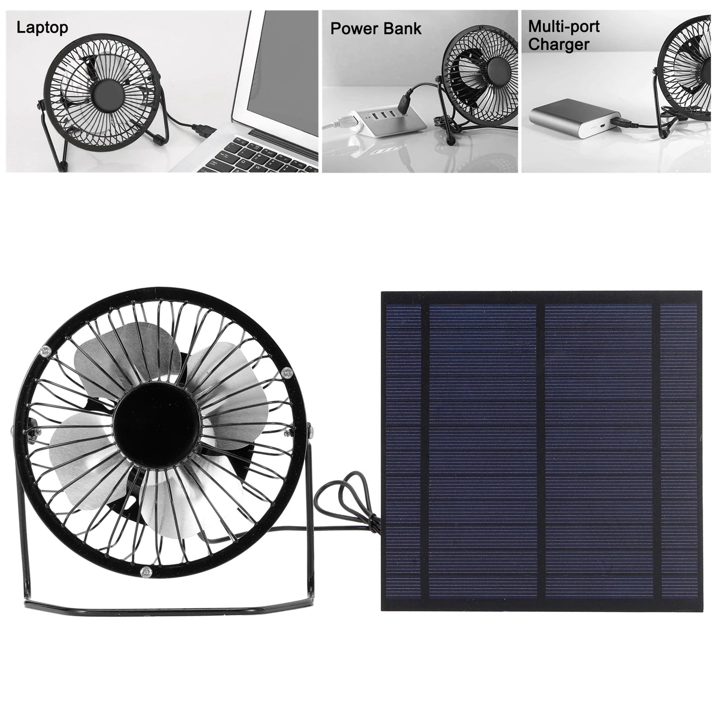 5W Mini Solar Panel with Portable Cooling Fan Photovoltaic Solar Panel Set for Greenhouse Solar  Panel Solar Panel Set