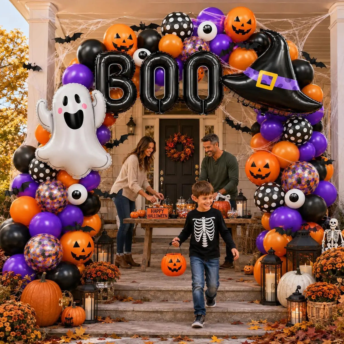Halloween Balloon Arch Kit for Party Decorations and Festive Events