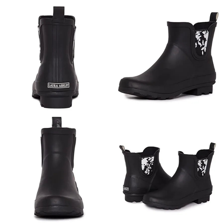 Women's Waterproof Mid Cut Ankle Rain Boots For Everyday Wear