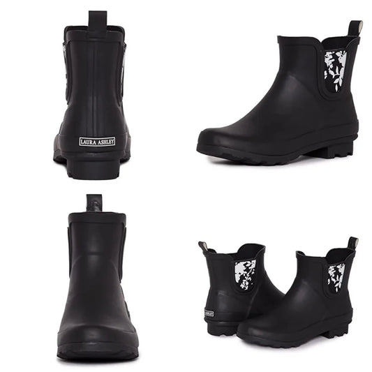 Women's Waterproof Mid Cut Ankle Rain Boots For Everyday Wear