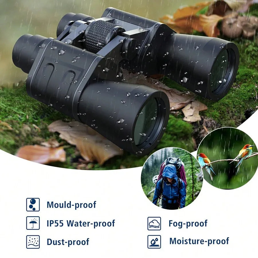 180x100 HD High Definition Zoom Powerful Binoculars Day/Low Night Optics Hunting & Case Travel Night Vision