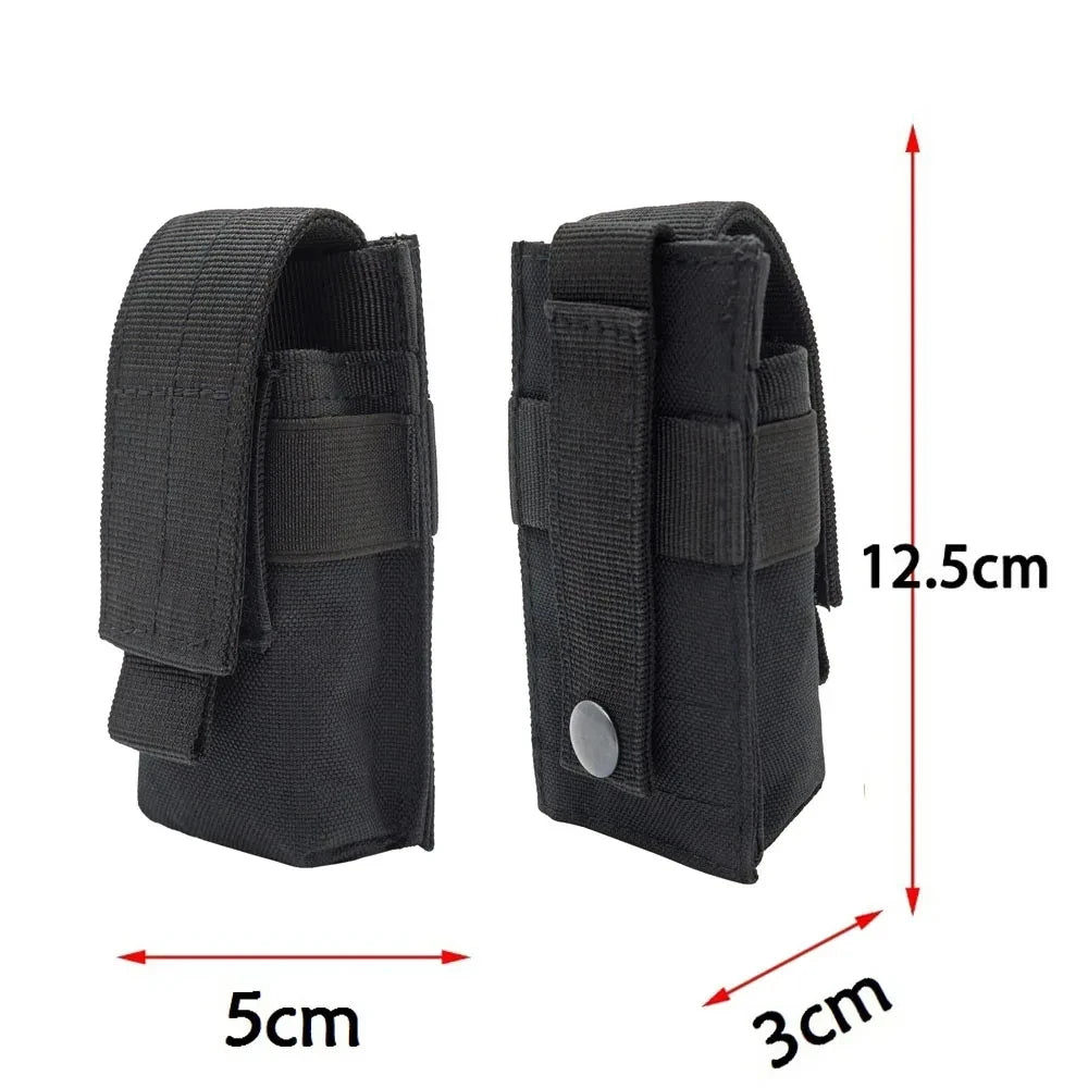 Tactical Molle Flashlight Pouch And Magazine Holder For EDC