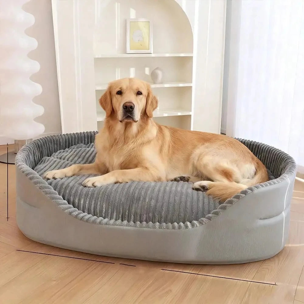 Machine Washable Plush Pet Bed For Indoor Dogs And Cats