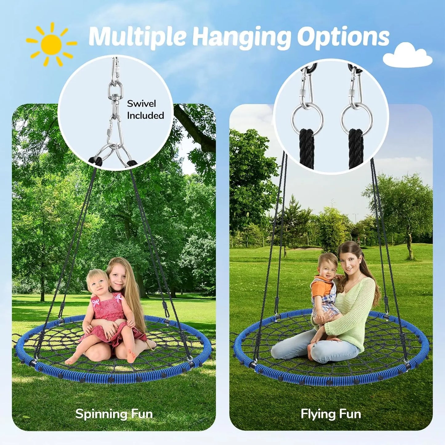 Swing Lounge Steel All Season Blue