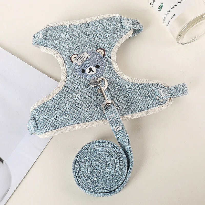 Padded Rabbit Harness And Leash Set For Outdoor Walking
