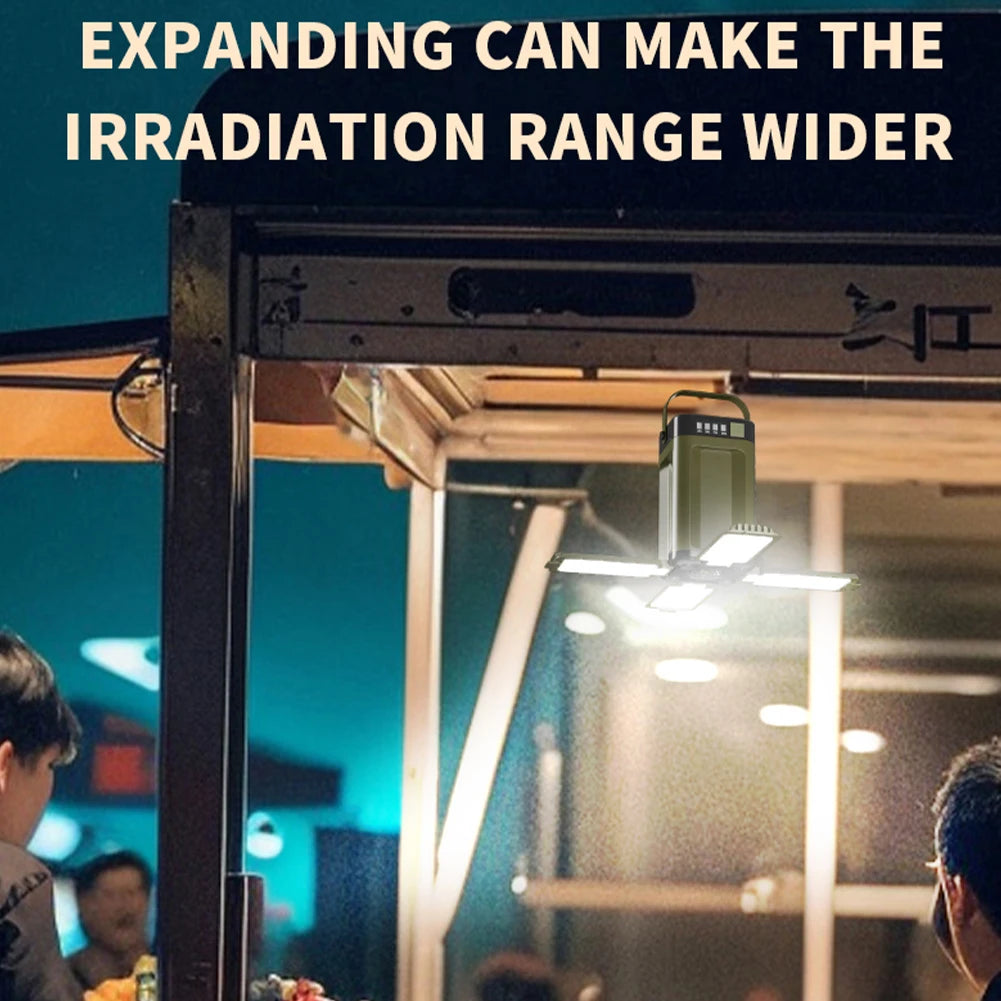 Foldable Camping Light Rechargeable Lantern Power Bank Solar Camping Lantern Portable Flashlight LED Tent Light