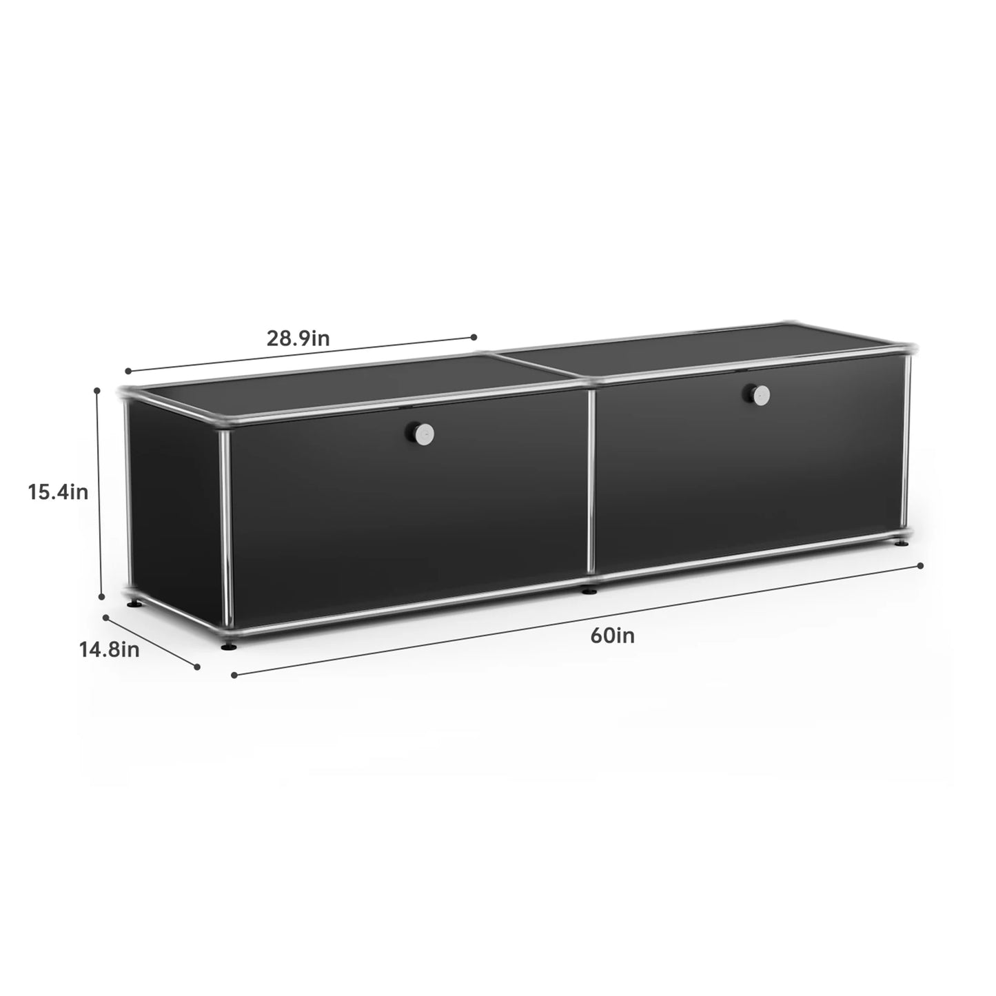 Storage Cabinet Stainless Steel Modern TV Stand Organizer
