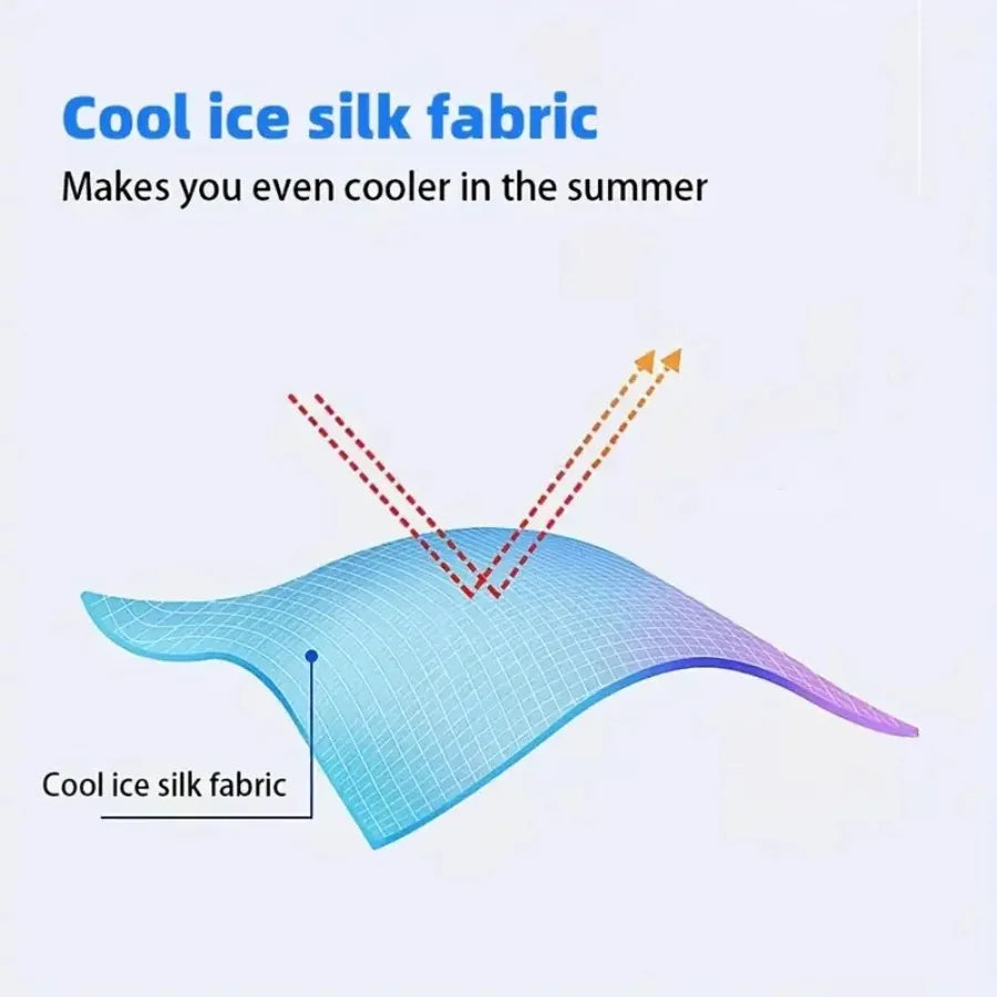 Breathable Sports Gloves Ice Silk Full Finger Gloves Anti-Slip Sun Protection Riding Sunscreen Fishing Kayak Rowing Gloves