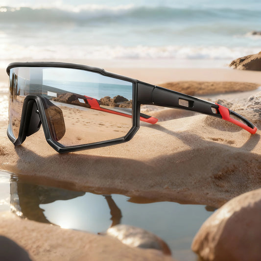 LOISRUBY Photochromic Cycling Glasses, UV-400 Lenses, Outdoor Running and Hiking Fashion Glasses, Unisex