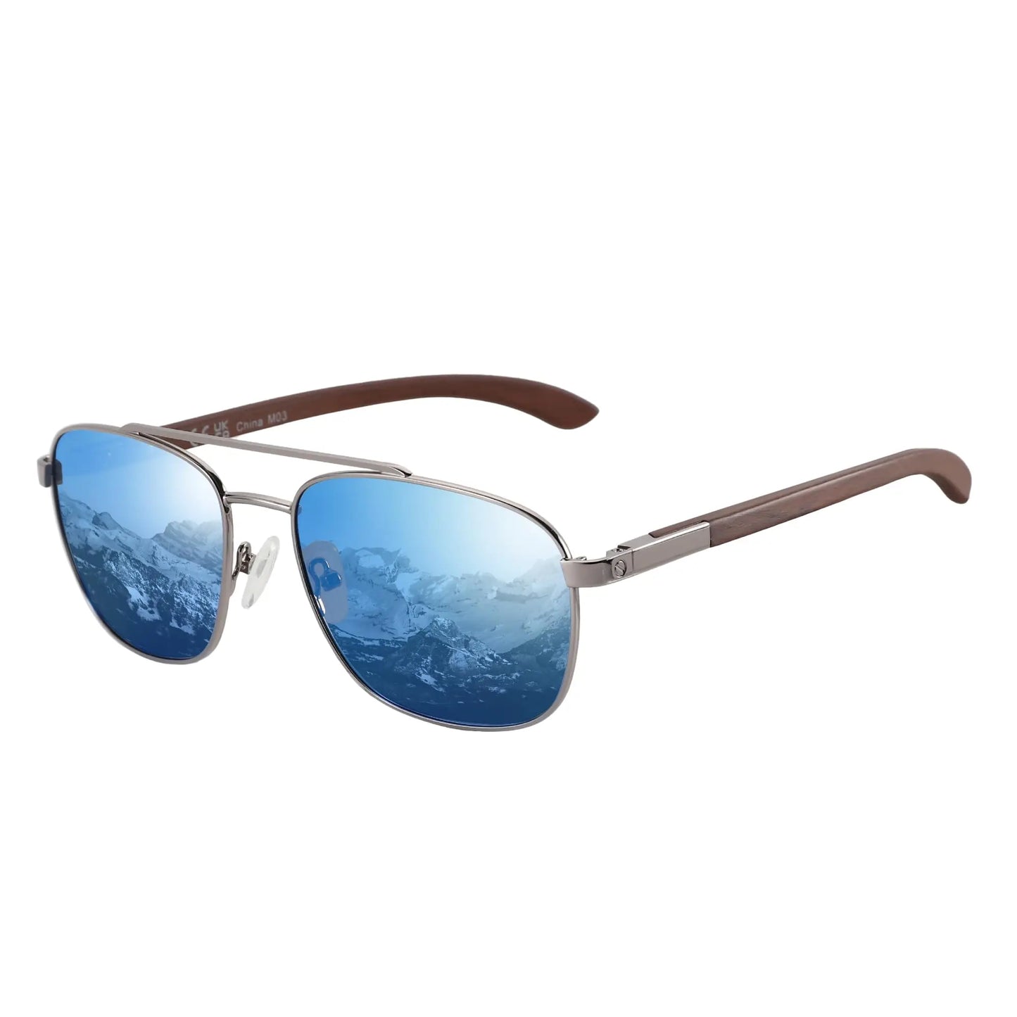 ZENOTTIC Polarized Sunglasses for Men Aviator Wood  100% UV Protection Fishing Driving Golf Sun glasses