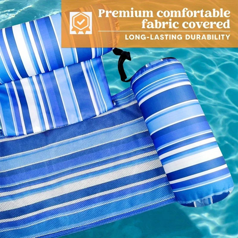 Inflatable Pool Floats Adult 2 Packs Floating Lounge Chairs Floating Chair for Party Summer Water Beach Lake Fun