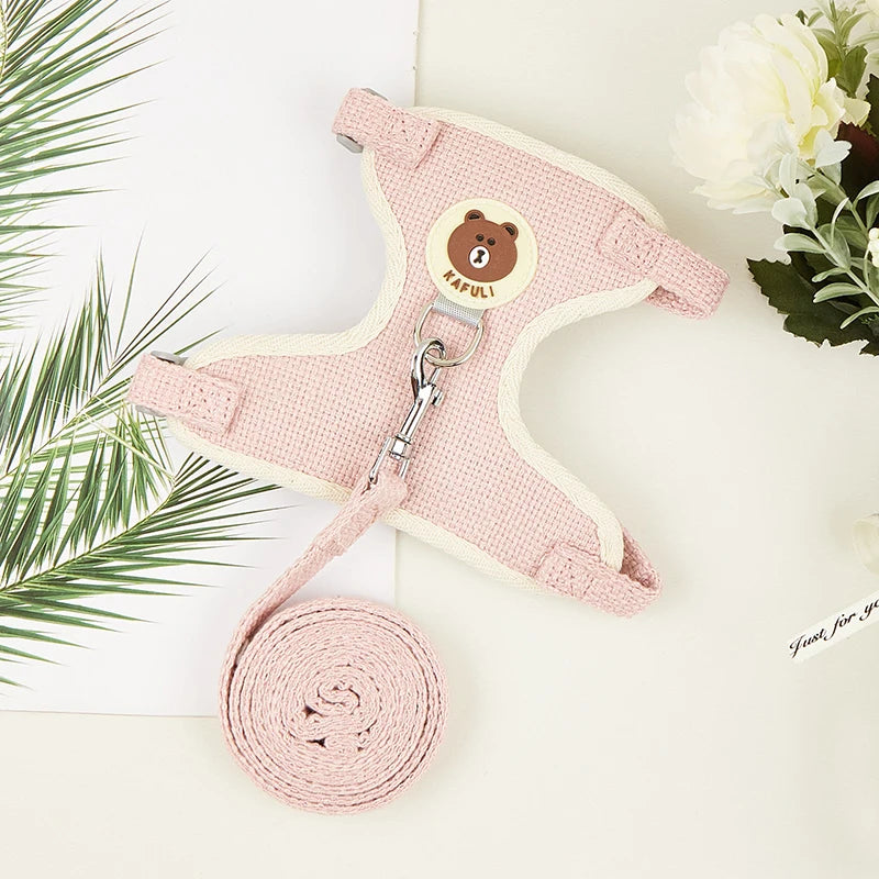 Padded Rabbit Harness And Leash Set For Outdoor Walking