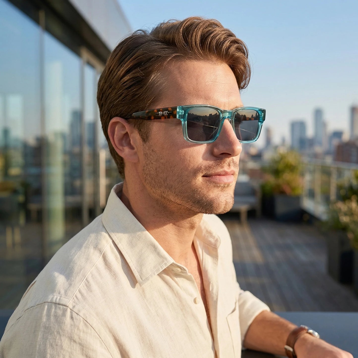 Light Luxury Square Sunglasses Minimalist Design Elegant Unisex Uv400 Protection Sun Glasses 9017