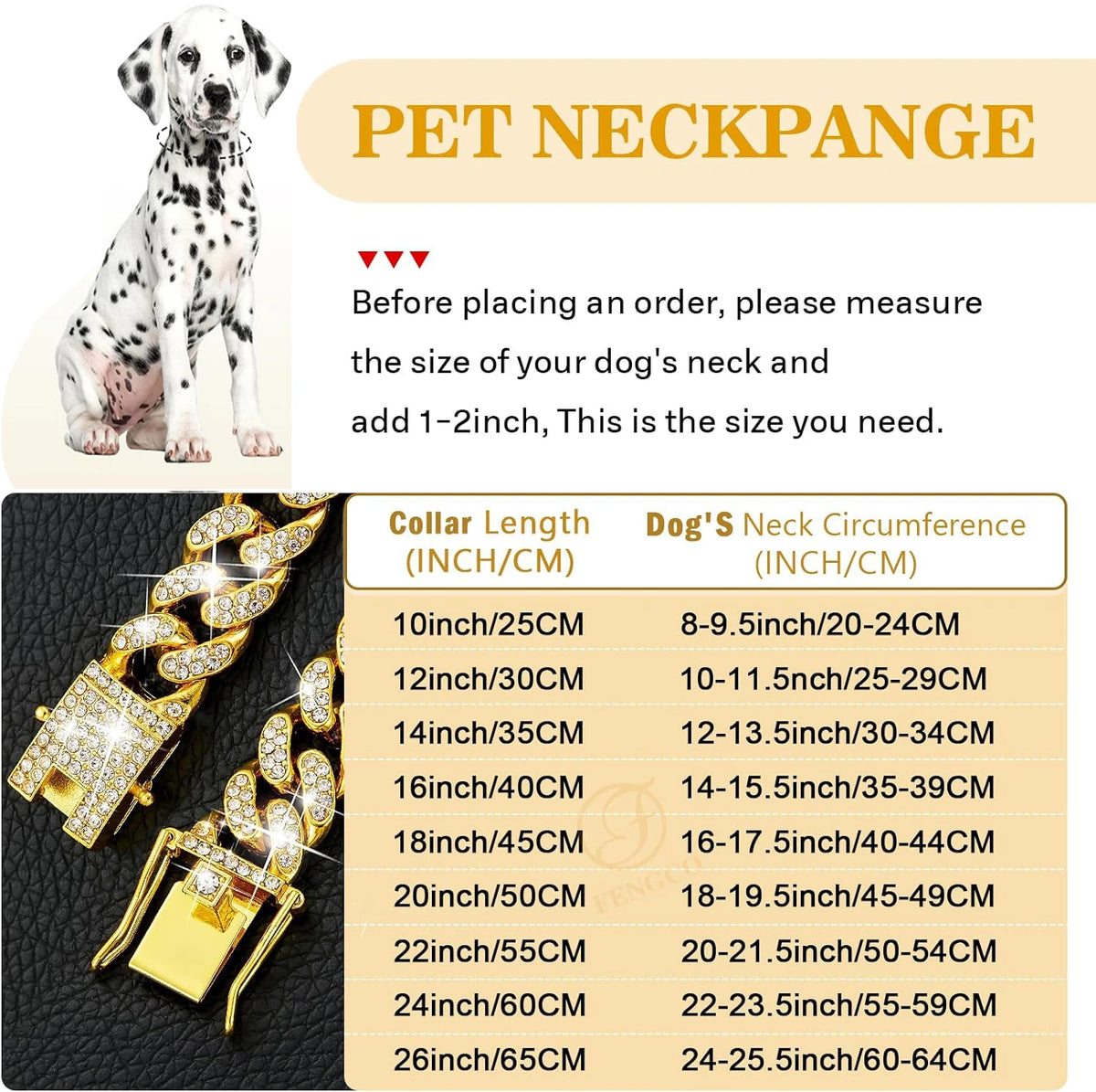 Luxury Stainless Steel Pet Chain Collar Featuring Jeweled Design
