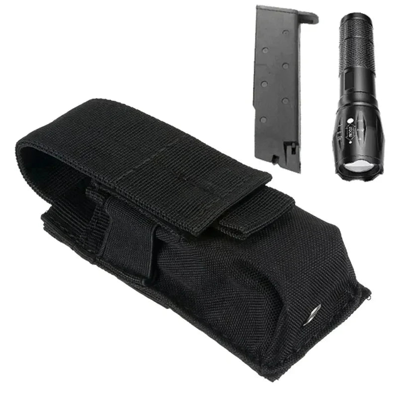 Tactical Molle Flashlight Pouch And Magazine Holder For EDC
